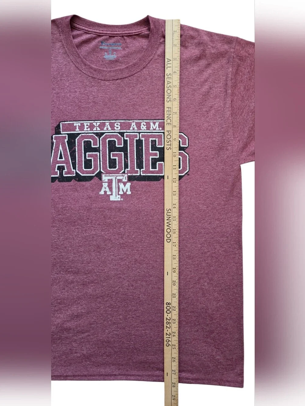 ​Texas A&M Aggies Champion Medium Maroon Collegiate Tee Shirt - Picture 7 of 7